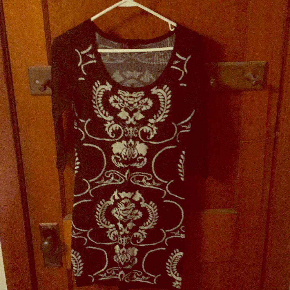Patterned Sweater Dress